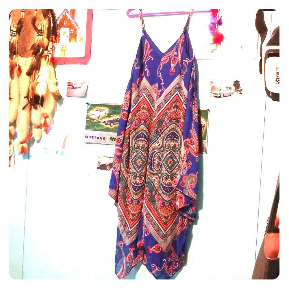 Colorful never worn scarf dress